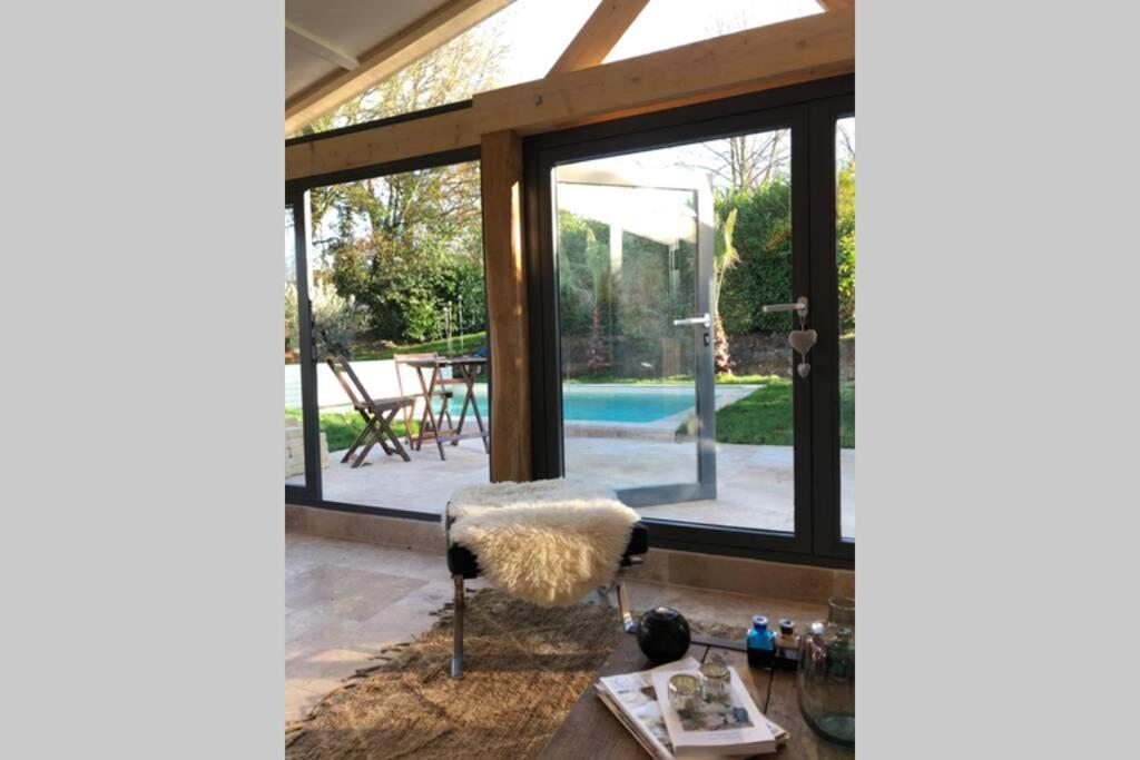Cottage Normand Avec Sa Grande Piscine Chauffee Toute L Annee Sur Parc Arbore Et Clos En Plein Coeur De La Campagne Adapte Aux Kids Et Dog Friendly Saint-Antonin-de-Sommaire ภายนอก รูปภาพ